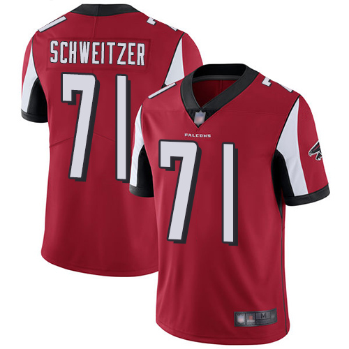 Atlanta Falcons Limited Red Men Wes Schweitzer Home Jersey NFL Football #71 Vapor Untouchable